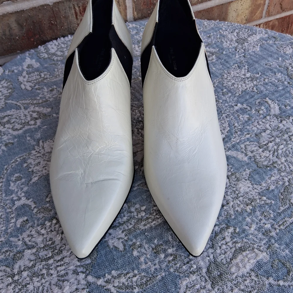 🛍 Rag & Bone Beha Chelsea Stiletto Pull-On Heeled Boots Italian Calf Leather - Picture 3 of 15